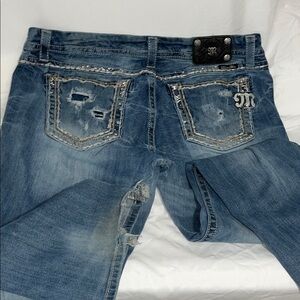 Miss Me Light Blue Distressed Boyfriend Jeans